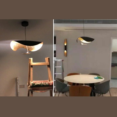 1 Light Art Deco Hanging Lamp Living Room Metal Hanging Light Fixtures