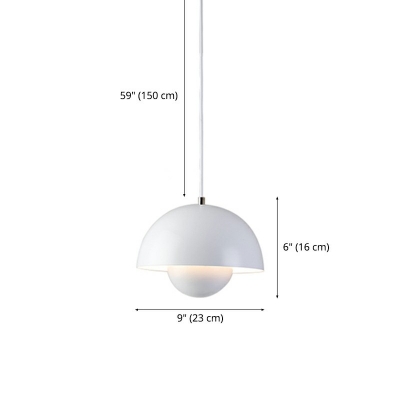 Artistry Metallic Pendant Lighting 1-Light Dome Pendant Light for Living Room