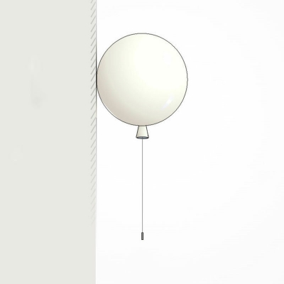 Balloon Shape Wall Sconce Light Contemporary Modern Glass Shade Lighting with Muti-Color for Living Room