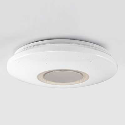 Contemporary Ceiling Light Circle Acrylic Shade Stepless Dimming in White LED Light Ceiling Mount Flush