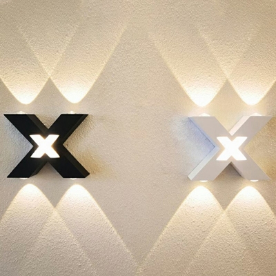 Contemporary Creative Wall Light X-Shape Up and Down Lighting Sconces for Balcony TV Wall