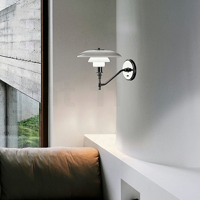 Glass Single Light Wall Sconce Light Fixture Industrial-Style Wall Light Fixtures
