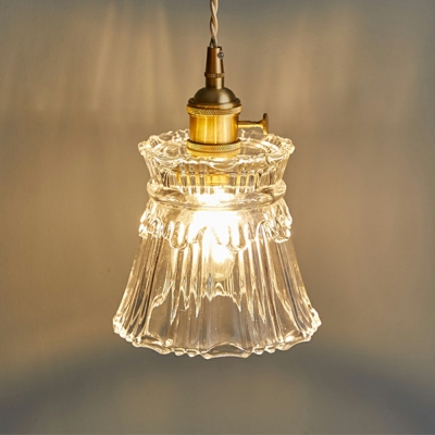 Industrial Style Cone Shaped Shade Wall Lamp Glass 1 Light Wall Light for Bedroom