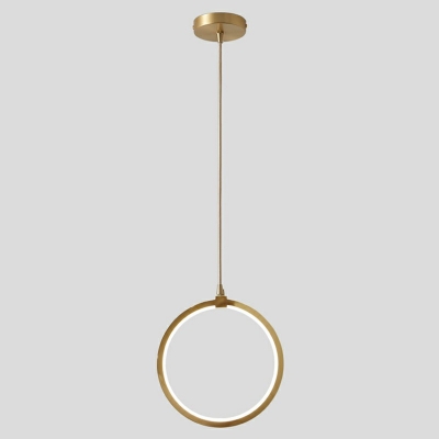 Metal Acrylic LED Hanging Light Postmodern Style Circle Pendant Light for Bedside Bar