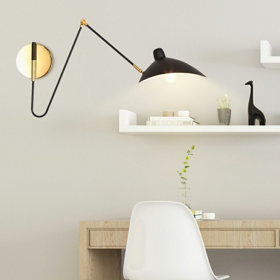 Metallic Wall Sconce Lighting Minimalist Style Wall Mount Light Fixture with 1 Light
