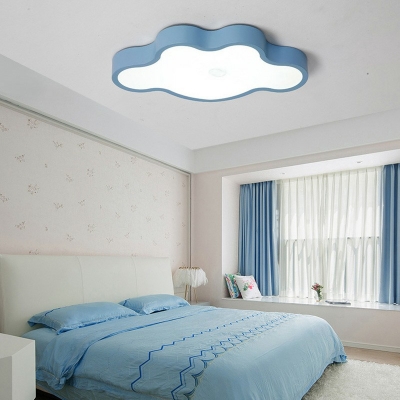 Modern Simplicity Cloud Flush Mount Light 1 Head Acrylic Flush Ceiling Lamp for Sleeping Room