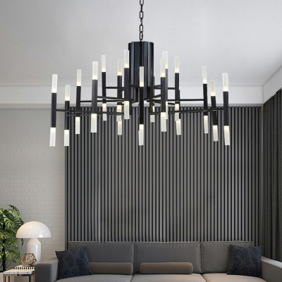 Modern Style Sputnik Chandelier Metal 36 Light Chandelier for Living Room
