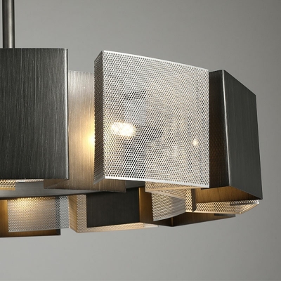 Postmodern Hanging Lights Metal 12 Head Chandelier for Living Room Bedroom