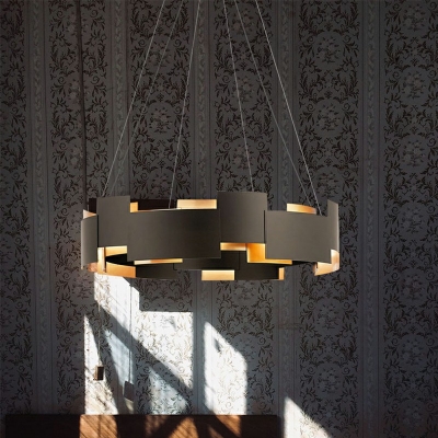 Postmodern Hanging Lights Metal Chandelier for Living Room Dining Room