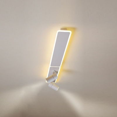 Rectangle Flush Mount Lamp 4 Lights Modern Dimmable Metal and Acrylic Shade Ceiling Light for Hallway