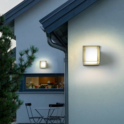 Square LED Wall Light Designers Style Outdoor Energy Efficient Metal Wall Sconce for Balcony