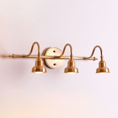1 Light Vintage Textured Gold Wall Sconce Swing Arm Sconces Wall Lighting