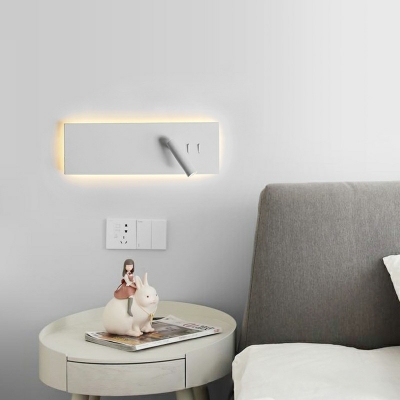 White LED Reading Wall Light Nordic Aluminum Bedroom Wall Mounted Lamp in Warm Light