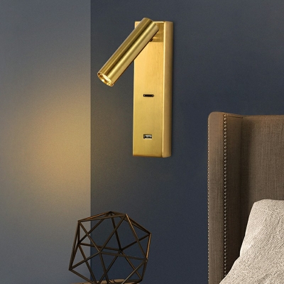Adjustable Wall Sconce Light Modern Contracted Metal Shade LED Wall Light for Bedroom
