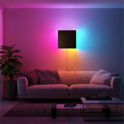 Black Arcylic Led Square Wall Light Modern Home Decorative Led Indirect Lighting for Reading Room