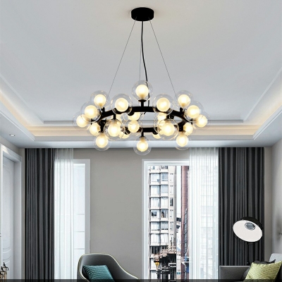 Contemporary Chandeliers Glass Ceiling Chandelier for Living Room Dining Room