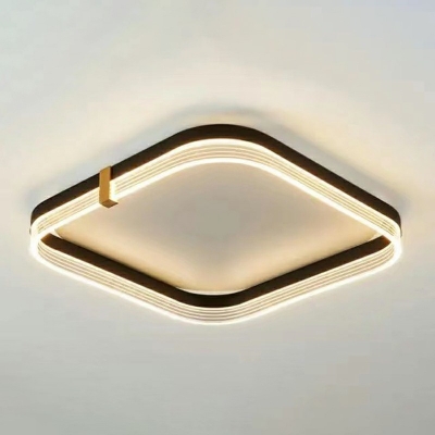 Contemporary LED Ceiling Mount Light Acrylic Flush Mount Light with Round/Square Shape for Sleeping Room
