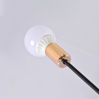 Industrial Sputnik Semi Flush Mount Light Metal Ceiling Light for Living Room in Gold