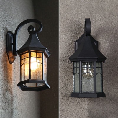 Industrial Vintage Cone Shaped Wall Light Metal 1 Light Wall Lamp in Black
