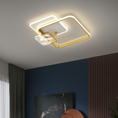 Minimalist LED Close to Ceiling Lighting Fixture White Light Acrylic Flush Mount Lighting for Living Room
