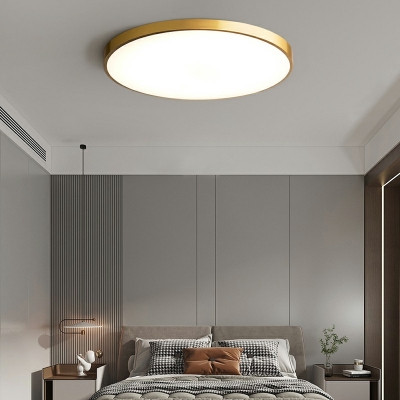 Modern Simple Geometric Circle Metal Ceiling Lamp Adjustable Led for Hall and Bedroom
