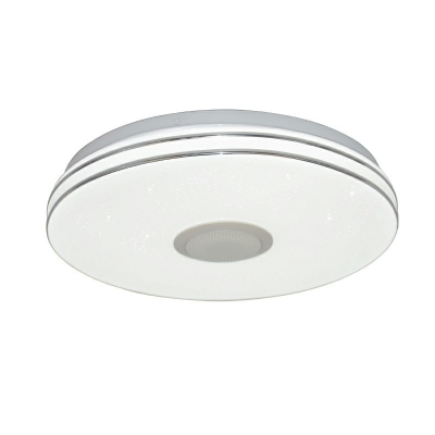 Modern Simplicity White LED Flush Mount Ceiling Light Bluetooth Ceiling Light  for Study Room Bedroom