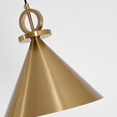 Modern Style Cone Shade Pendant Light Metal 1 Light Hanging Lamp for Restaurant
