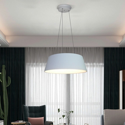 Modern Style Hanging Lights Truncated Cone White Light Hanging Chandelier for Dinning Room
