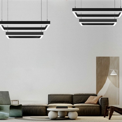 Modernist Hanging Lights Multi-layer Chandelier for Living Room Dining Room