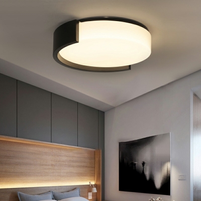 Nordic Circle Flush Ceiling Light Metal Bedroom Arcylic Shade 4