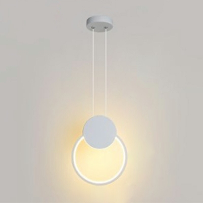 One Light Ceiling Suspension Lamp Metal Ring Pendant Lighting for Bedroom