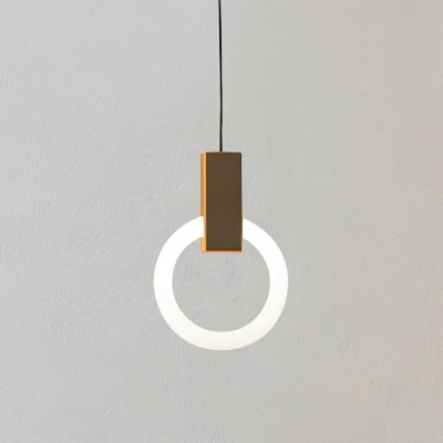 One-Light Twisting Pendant Light Fixture Contemporary Integrated LED Pendant Hanging Lamp