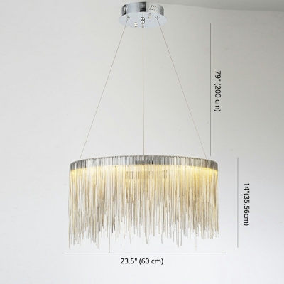 Postmodern Style Hanging Light Kit Tassel Shape Crystal Chandelier for Living Room Bedroom Dining Room