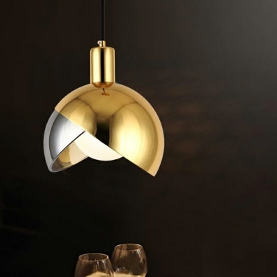 Postmodern Style LED Hanging Light Platting Metal Pendant Light for Coffee Shop Bar