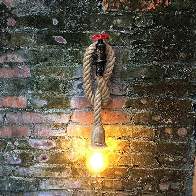 Browns Pressure Gauge Metal Sconce Wall Light in 1-Light Wall Sconces Lighting Fixture