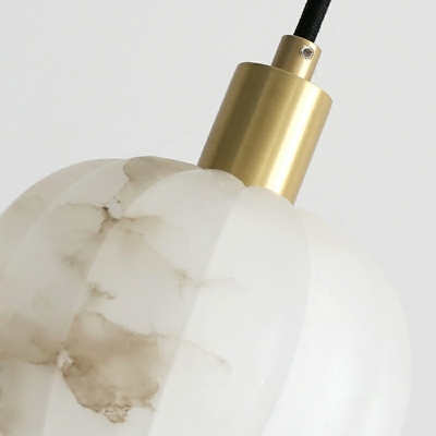 White Flower Shape Hanging Lamp Nordic Style Glass 3 Head Suspension Light for Hotel Hall Corridor