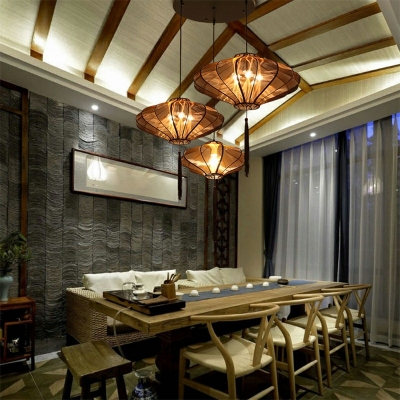 1 Head Cocoon Ceiling Pendant Lamp Contemporary Fabric Art Deco Suspended Light