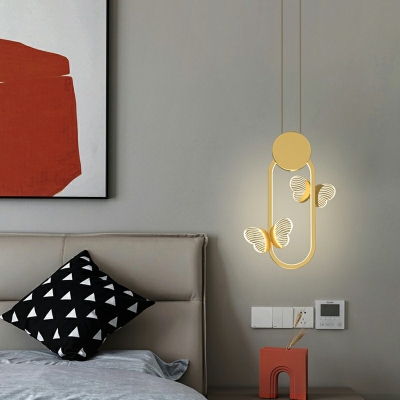 Butterfly Pendant Lighting Postmodern Geometric Shape Ceiling Light for Bedroom