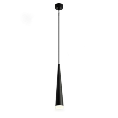 Cone Metal LED Hanging Light Modern Style Acrylic Pendant Light for Coffee Shop