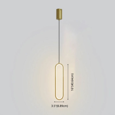Contemporary Pendant Lights Gold Metal Modern Simplicity Hanging Light Fixtures for Bedroom