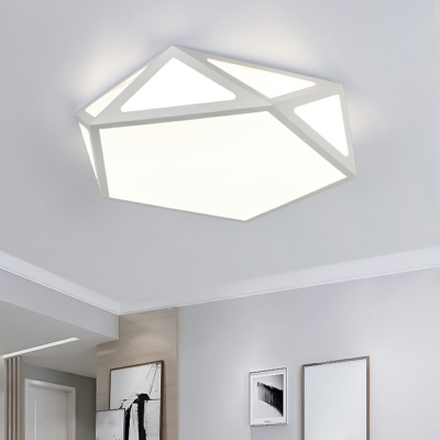 Contemporary Style Geometric Acrylic Shade Flush Light LED Indoor Lighting Fixture for Sitting Room