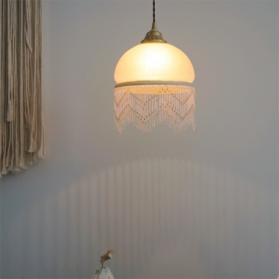 Industrial Vintage Globe Shade Pendant Light Glass 1 Light Hanging Lamp for Bedroom