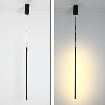 LED Nordic Pendants Light Fixtures Black Metal Contemporary Minimalist Ceiling Light for Bedroom