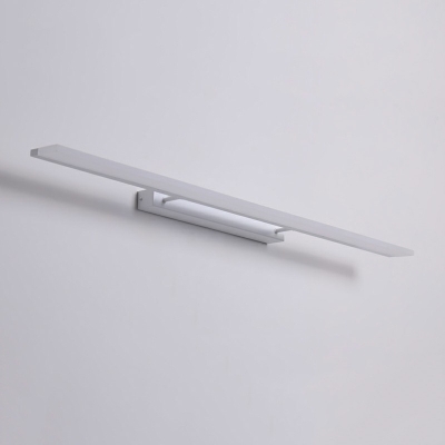 Linear Wall Mount Light with Metal Silver Diffuser Arcylic Shade Integrated Led Vanity Light for Bathroom