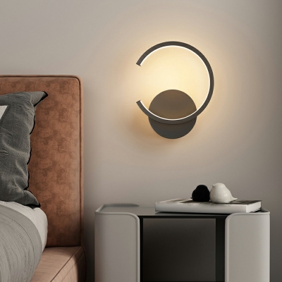 Metal Decoration Wall Lamp Postmodern C-Shape Arcylic Shade LED in 3 Colors Light Sconce Lighting