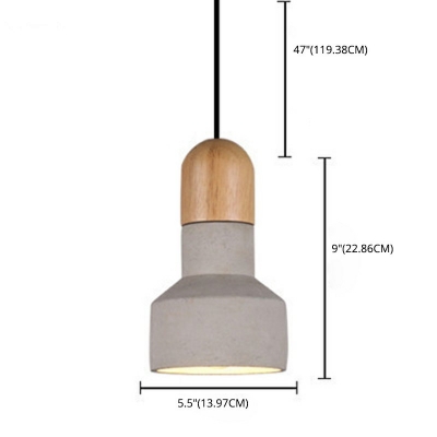 Modern Simplicity 1 Bulb Stone Bell Shade Pendant Lamp Hanging Light for Dining Room