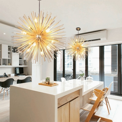 Modern Style Hanging Lights Metal Chandelier for Living Room Dining Room Bedroom