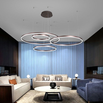 Modern Style Multi-layer Hanging Lights Third Gear Pendant Light Fixtures for Living Room Dining Room