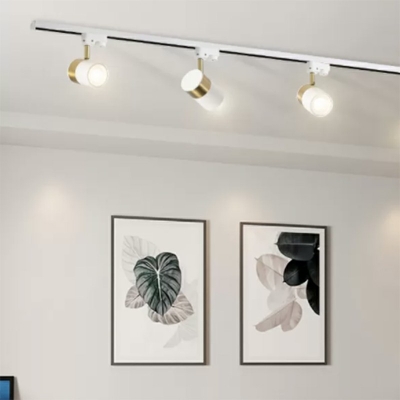 Modern Tubular Track Lighting Fixture Metal Restaurant 3-Bulb Semi Flush Mount Ceiling Light