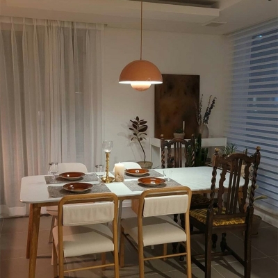 Mushroom Shaped LED Pendant Light Nordic Style Platting Metal Hanging Light for Dinning Room